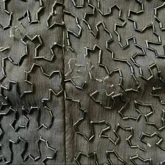 SCALA Sequin Beaded Cocktail Evening Dress Black Multi Colour Open  Back Medium - Picture 13 of 15